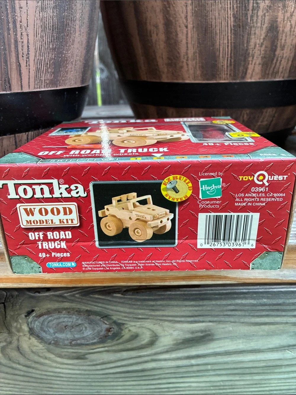 Tonka Natural Wood Off Road Truck Model Kit with Red Screwdriver